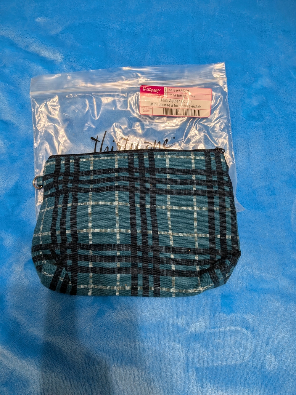 Mini Zipper Pouch in Totally Tartan